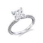 Sylvie Cushion Cut Classic Pave Engagement Ring - Braylin S2633