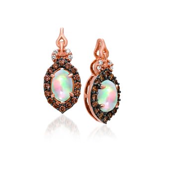  14K Strawberry Gold® Neopolitan Opal™ 3/8 cts. Earrings TQQM 6