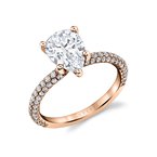 Sylvie Cushion Cut Classic Pave Engagement Ring - Braylin S2633