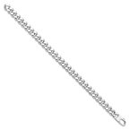 Leslie's 14K White Gold 8.5mm Beveled Curb Bracelet LF680-8