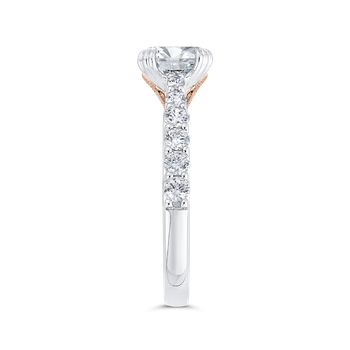 14K Two-Tone Gold Diamond Engagement Ring (Semi-Mount) CA0467EH-37WP-1.50
