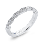 Carizza Half-Eternity Wedding Band In Round Diamond 14K White Gold CA0439BH-37W-1.00