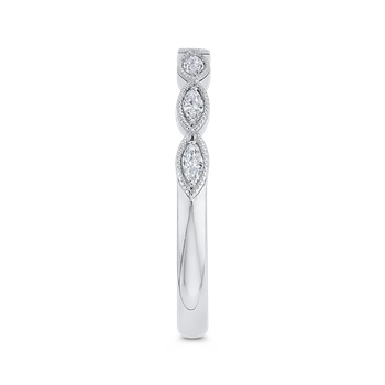 14K White Gold Marquise Diamond Wedding Band CA0407B-37W-1.50