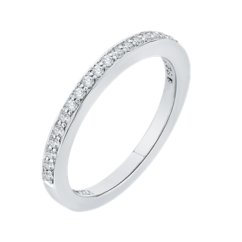 Round Diamond Half-Eternity Wedding Band In 14K White Gold CA0136BH-37W-1.50