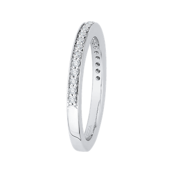 Round Diamond Half-Eternity Wedding Band In 14K White Gold CA0136BH-37W-1.50