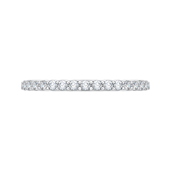 14K White Gold Round Diamond Wedding Band CA0208B-37W-1.50